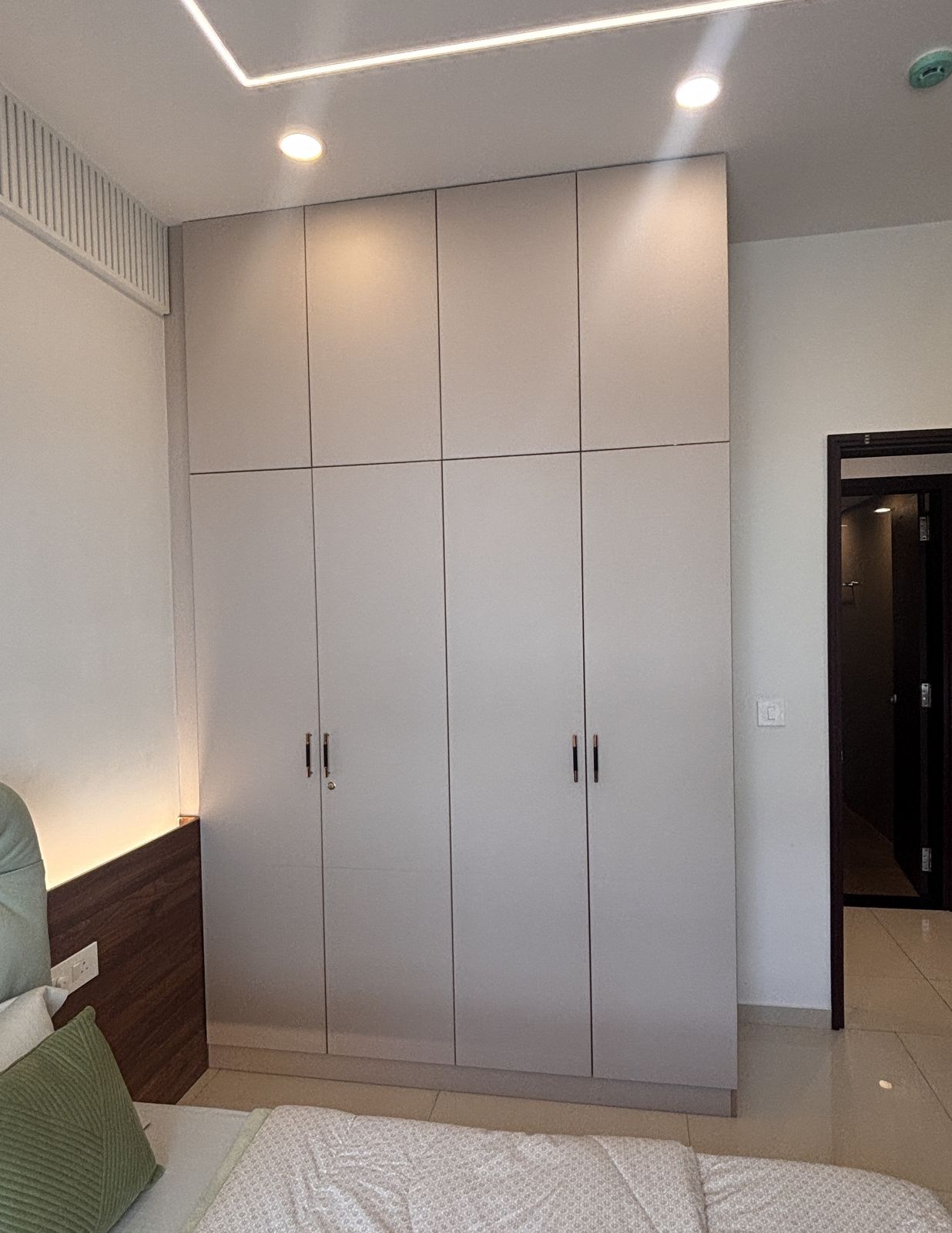 White eight-door wardrobe, Wood & Co. Interiors